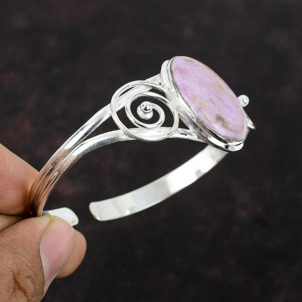 Phosphosiderite Cuff Bracelet Adjustable Bangle 925 Sterling Silver Bangle Real Gemstone Jewelry Handmade Bangle Gift For Mom Dainty Jewelry