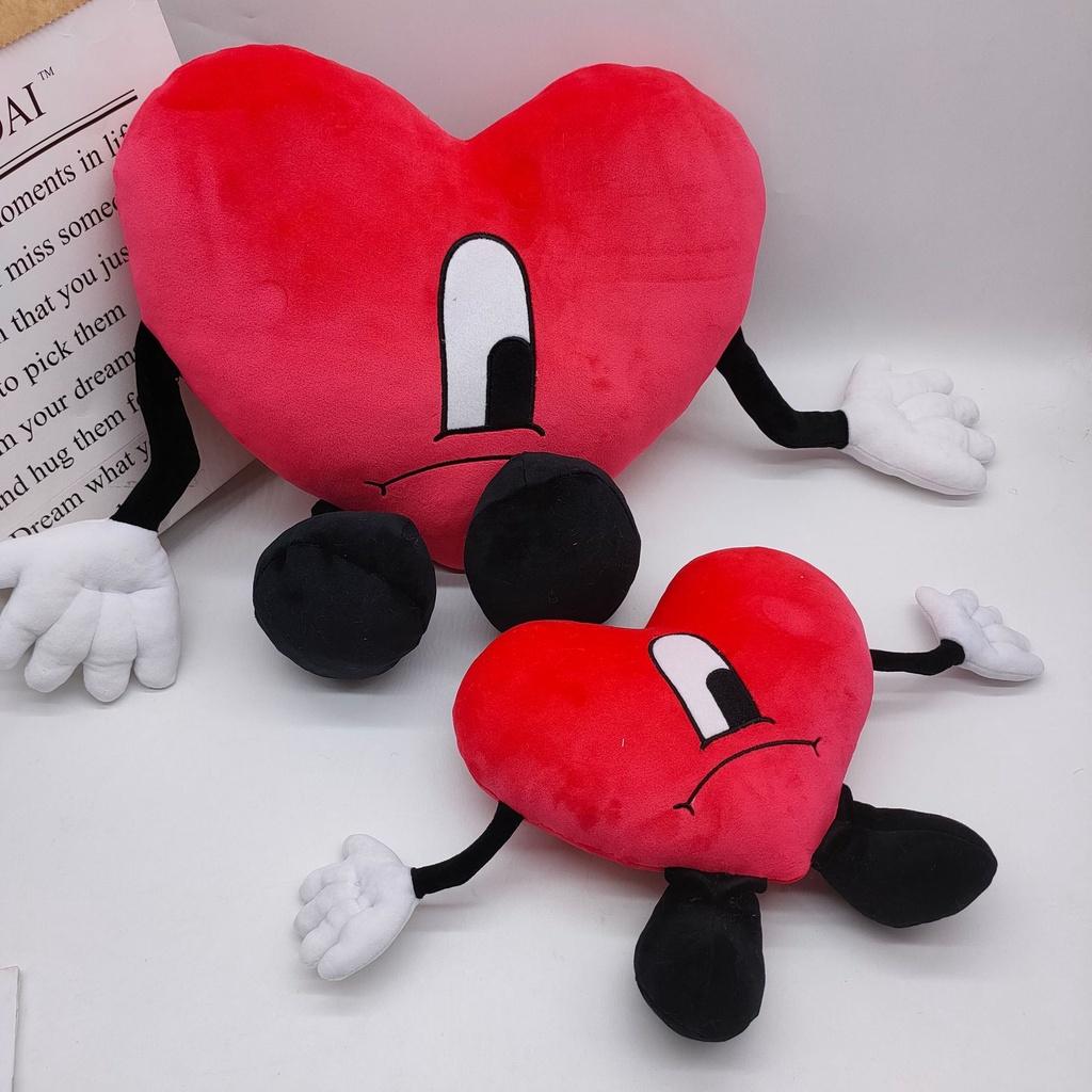 Un Verano Sin Ti Bad Bunny Plush Toy Soft And Durable Heart-shaped Pillow For Kids And Adults