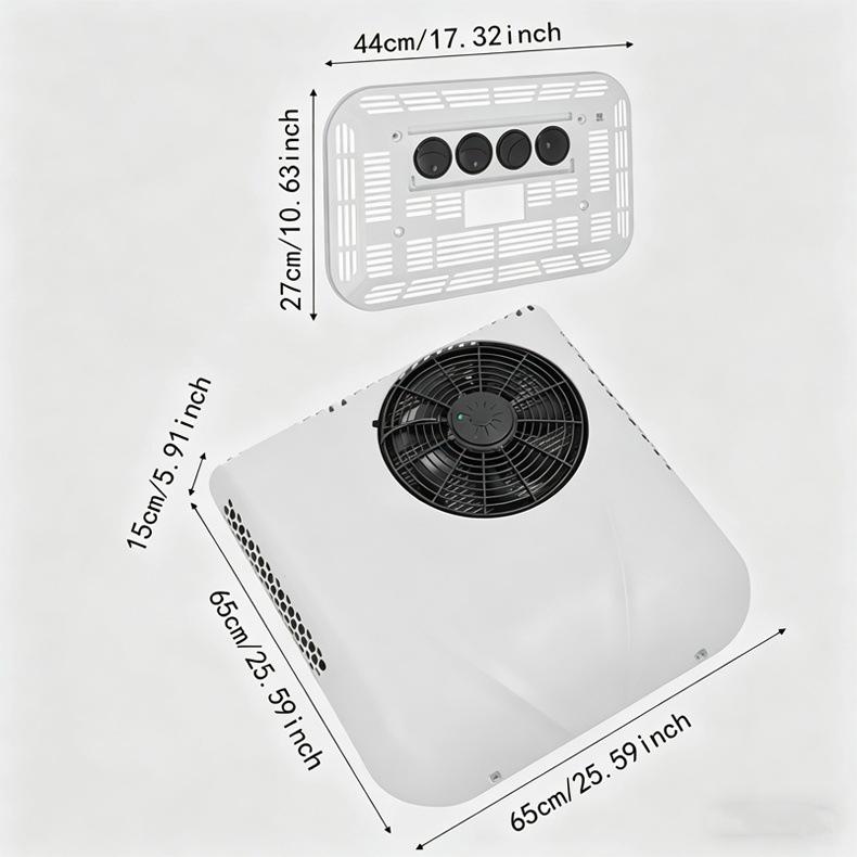 High-Capacity Electric Variable Frequency Top-Mounted Air Conditioner 12V/24V for Light Trucks & RVs