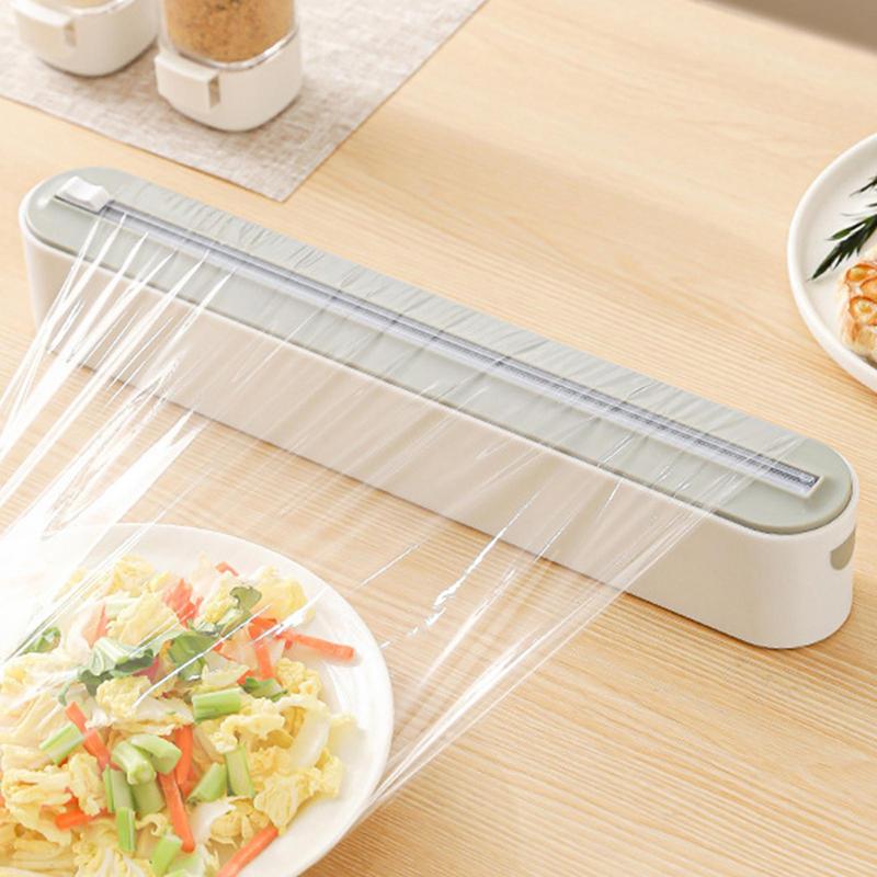 Magnetic Refillable Plastic Wrap Dispenser With Cutter Kitchen Wrap Dispenser For Cutting PP Wrap, Aluminum Foil, Wax Paper