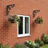 Wall Shelf Brackets 2 pcs Antique Brown 10 x 10 x 2.8 cm Steel