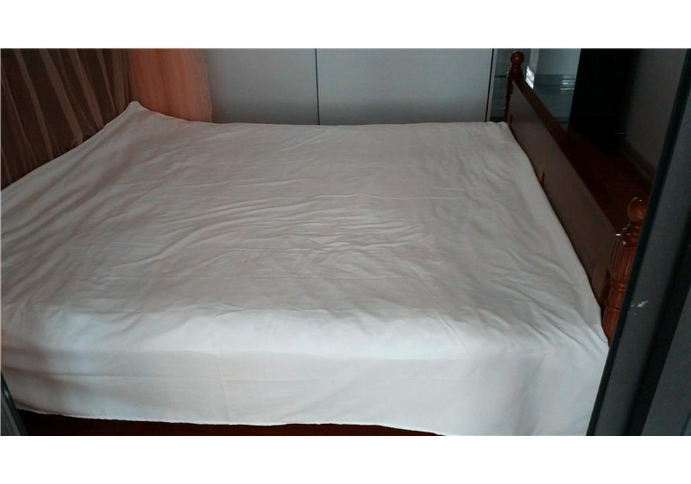 Hotel-Grade White Polyester Cotton 3-Piece Fitted Sheet Bedding Set for Inn or Homestay