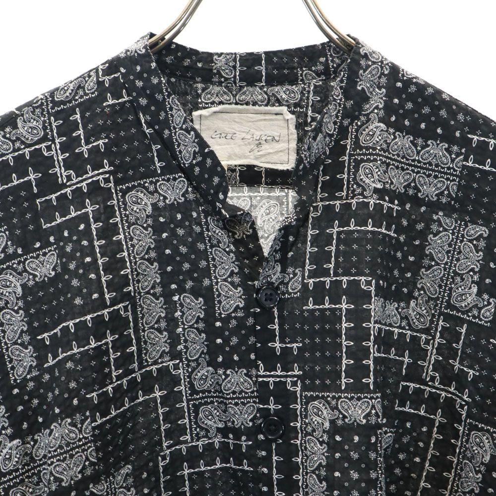 unused GREG LAUREN Made in USA Paisley Pattern Long sleeve Open collar shirt Men's Used