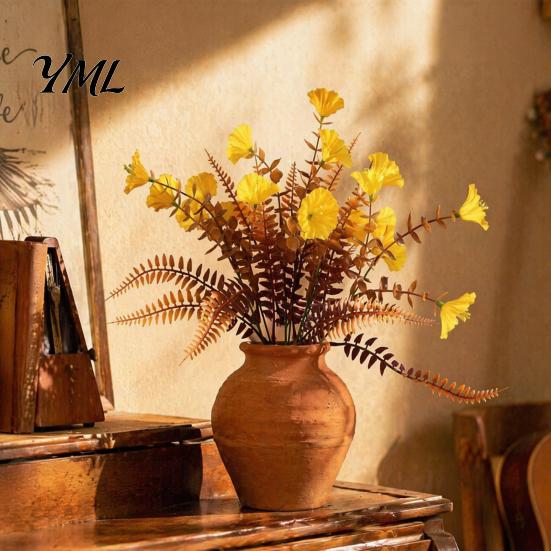 Thoughtful Gifts for Plant Lovers Artificial Eucalyptus Morning Glory Flowers, Fall Fake Flowers Outdoor Planters Decorative Faux Botanicals Interior