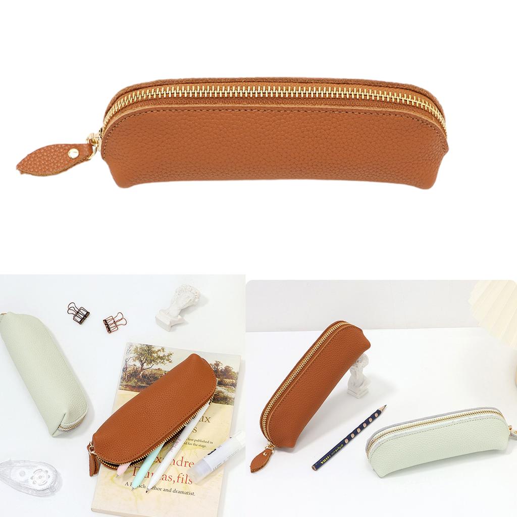 Cosmetic Zipper Pouches Pencil Case Pencil Pouch Pencil Bag Leather Pen Case