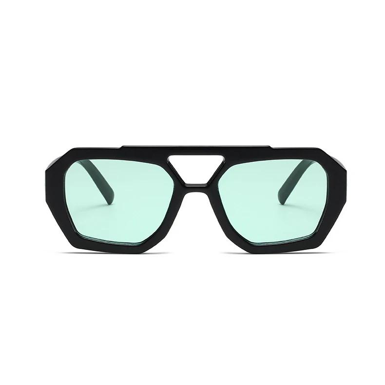 

Сексуальные женские винтажные квадратные солнцезащитные очки с двойной переносицей для женщин и мужчин 2024 солнцезащитные очки панк люксовый бренд дизайнерские очки с плоским верхом