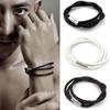 Fashion Multi-layer Wrap Braid Long Chain PU Leather Bracelet Adjustable Magnet Buckle Unisex Stackable Jewelry For Women Men