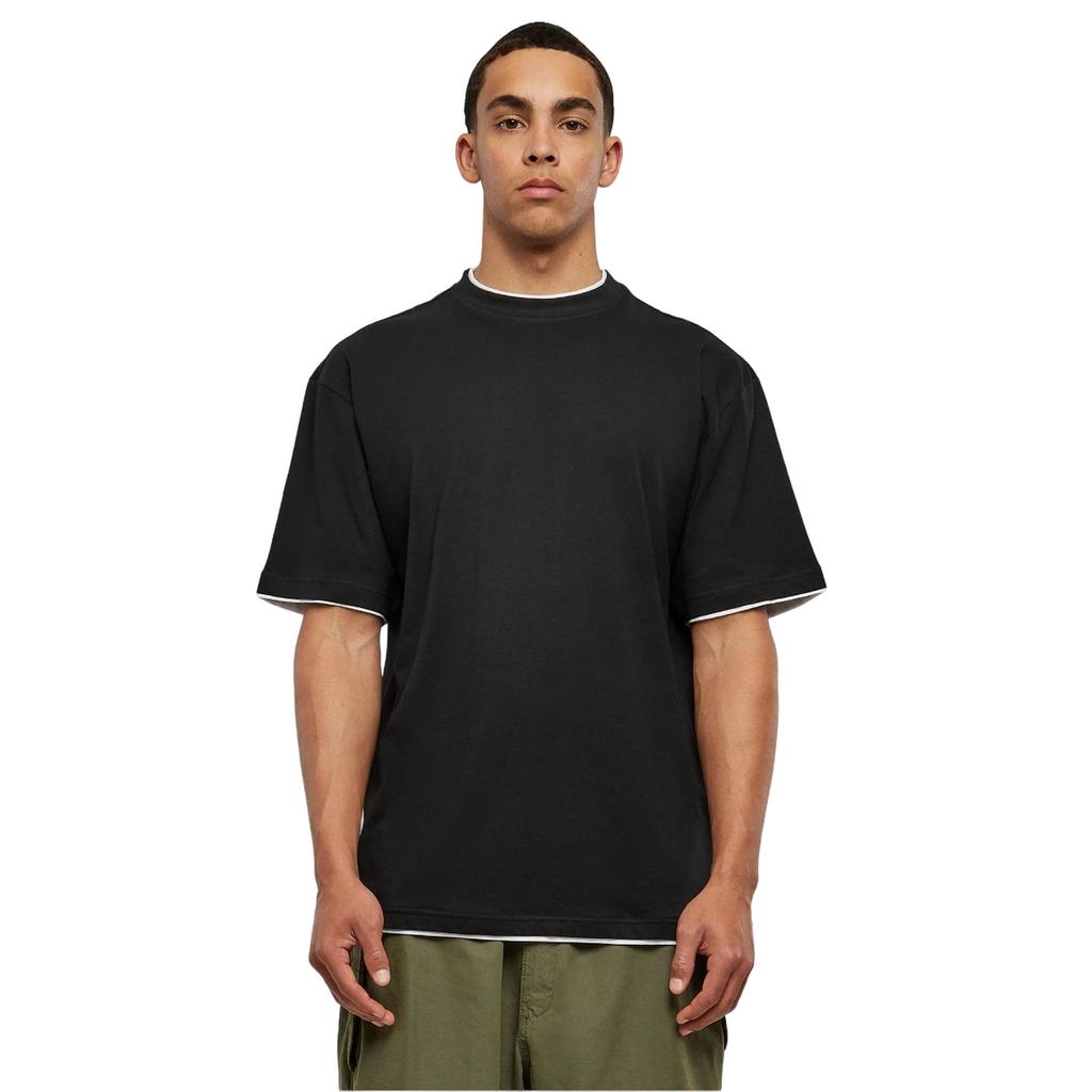 Urban Classics Herren T-Shirt mit Kontrastdetails, Tall