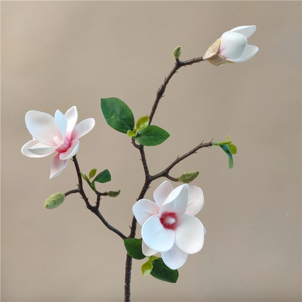 Realistische Haptik Künstliche Orchideenblüten Langer Ast Magnolienzweige Bürodekoration