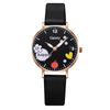 Kids Watches Pink Cute Children's Wristwatch Cartoon Pattern Quartz Watch Set for Girls Fashion Students' Clock Relogio Infantil