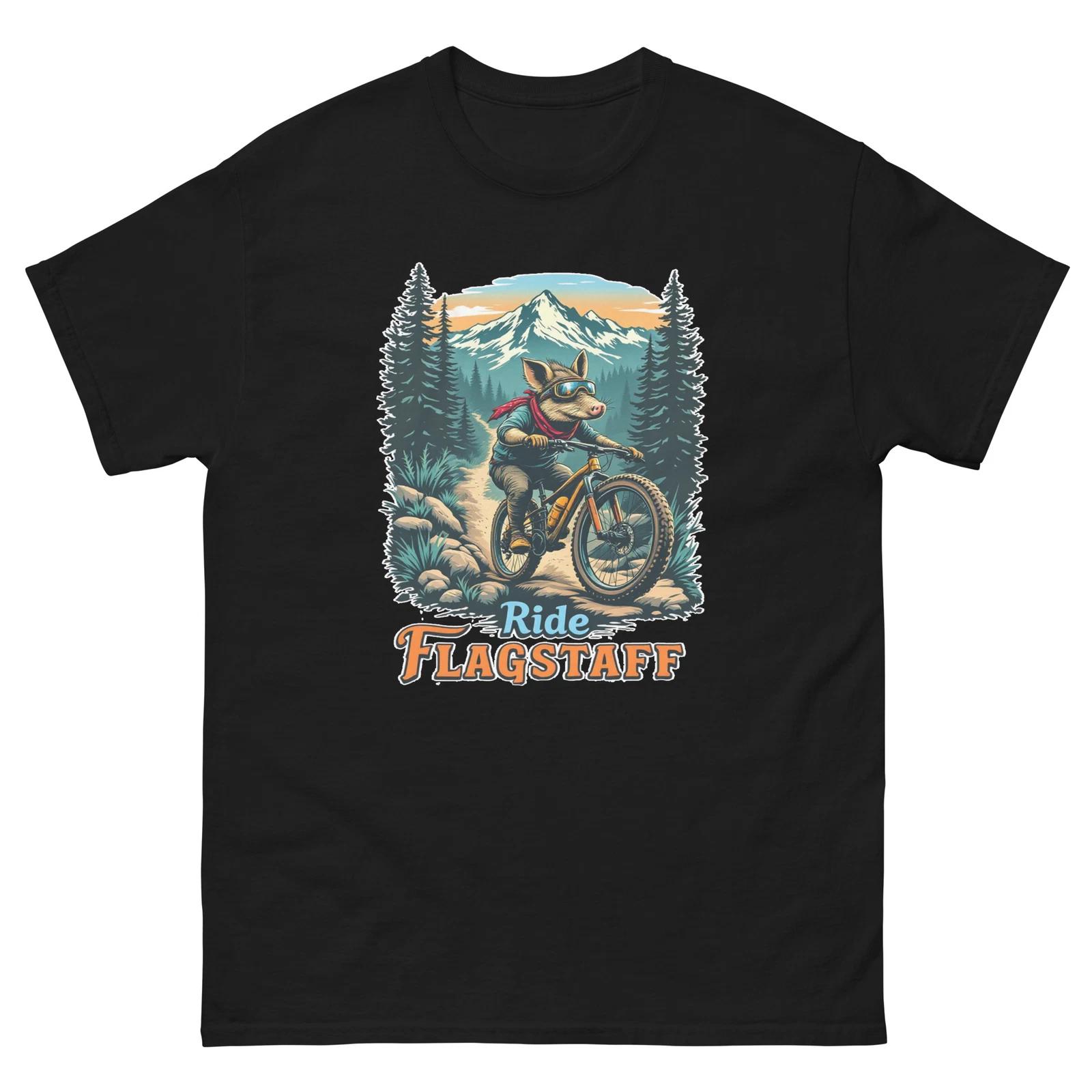 Ride Flagstaff Javelina Fun USA Bike Cycling Animal T-Shirt XL