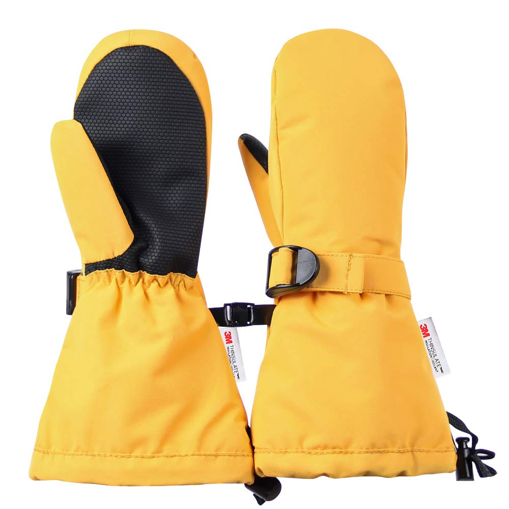 tots 3M for and Suitable for Boys and Outdoors Ami&Li Kids' Mittens, Warm, Windproof, Water-Repellent, Anti-Slip, Adjustable, Skiing, Winter, Autumn,