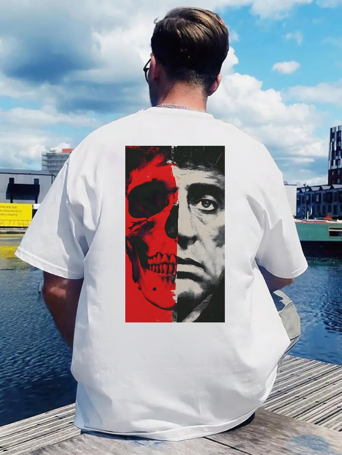 Scarface Graphic T-shirt - Bold Skull Design XL