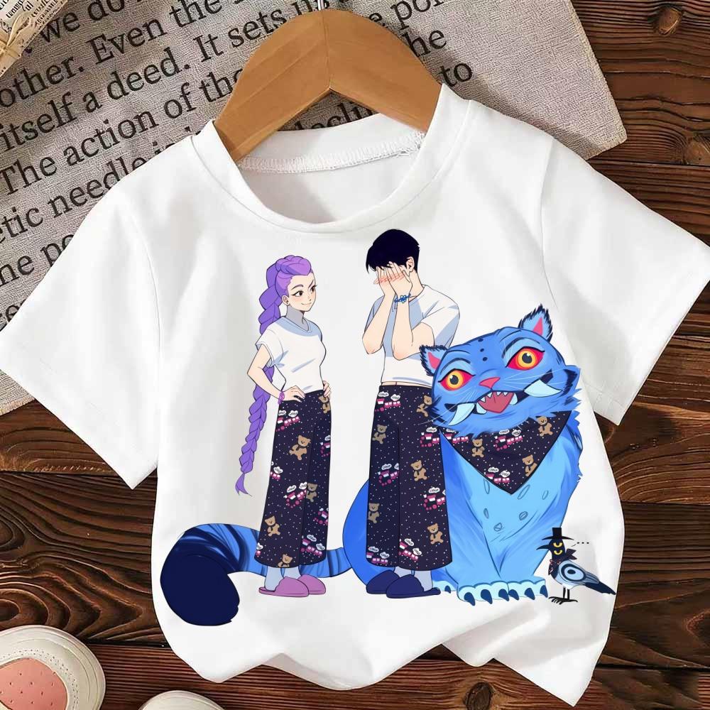 kpop Witch Hunter Rumi Mila Zoi short-sleeved summer casual T-shirt for boys, girls and children