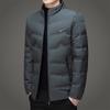Mens Stand Collar Down Cotton Jacket Winter Warm Casual Outerwear Middle-Aged