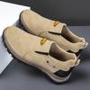 Large size hiking shoes spring new sports and leisure shoes fashionable round head shallow mouth comfortable and breathable men's single shoes