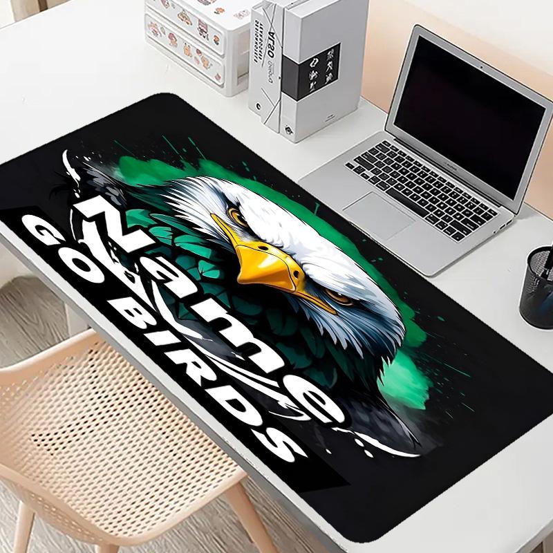 Custom Name Personalized Go Ahead Eagles Pattern Mousepad, Laptop PC Desk Mat, Decorative Desk Mat for Home Keyboard Pad Gift