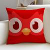 Fun DDuolingoS Cushion Cover Breathable and skinfriendly linen pillowcase square removable and washable cushion