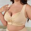 CINOON Women's Sexy Camisole Bra Front Closure Wire-Free Push Up Bra Beautiful Back Comfortable Breathable Bra