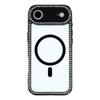 For iPhone Air Case Compatible with MagSafe Sparkling Rhinestone Decor TPU+PC Clear Phone Back Cover