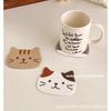 Ok Maji Japanese Cute Cat Cartoon Silicone Water Cup Anti-scalding Heat Insulation Cushion Girl Heart Cushion Dining Table Cushion