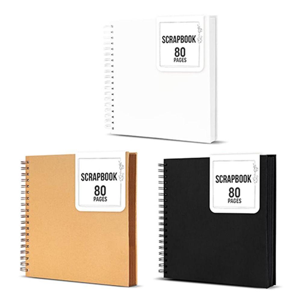 

Простий фотоальбом Scrapbook на 80 сторінок. Фототримач для подарунків на річницю весілля White-20*20cm