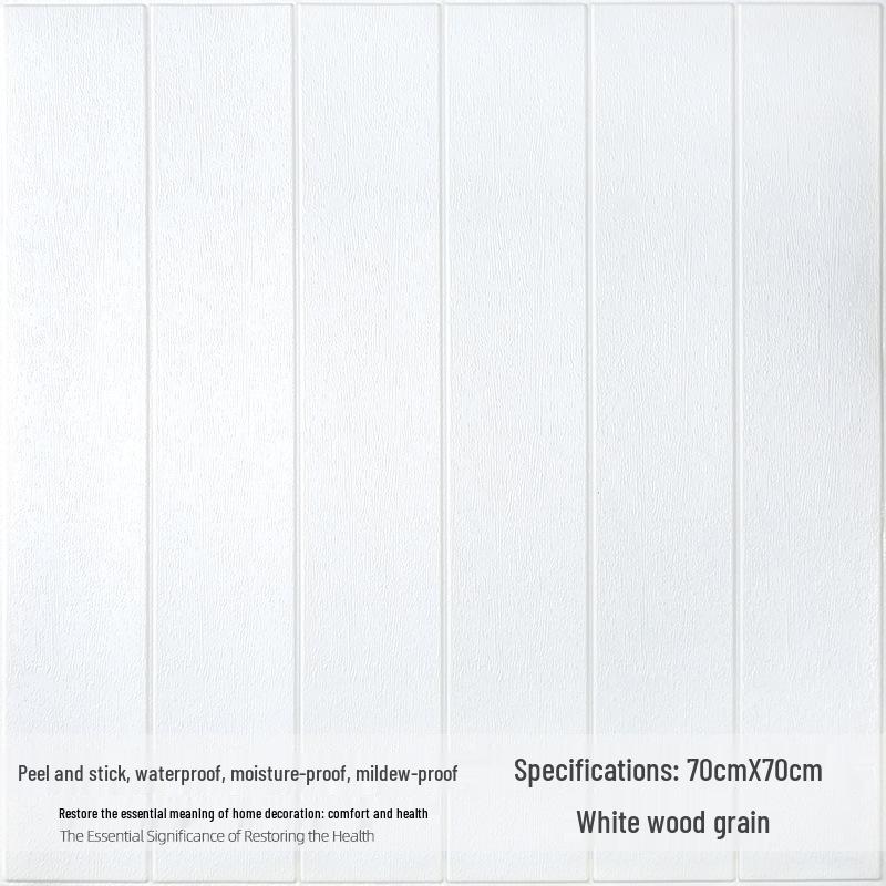 Adesivo da Parete 3D Effetto Legno: Pannello in Schiuma Morbido e Impermeabile per Decorazione di Soffitto e Parete del Soggiorno