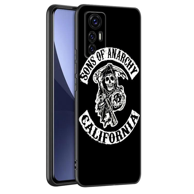 Sons of Anarchy TV Black Silicone Phone Case For Xiaomi Mi 9 SE 8 10T 11 12 13 Lite 9T 11T 12S 12T 13T 14 Pro 5G NE 11i 12X