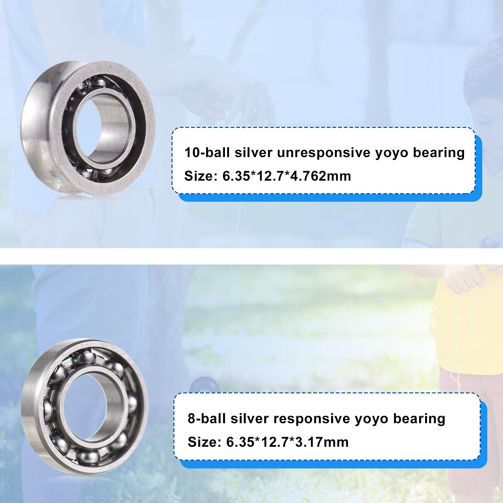 

Yoyo Replacement 2pcs 8 Ball Responsive Yoyo Bearings with Short Axles and Bearing Remover Tool Responsive