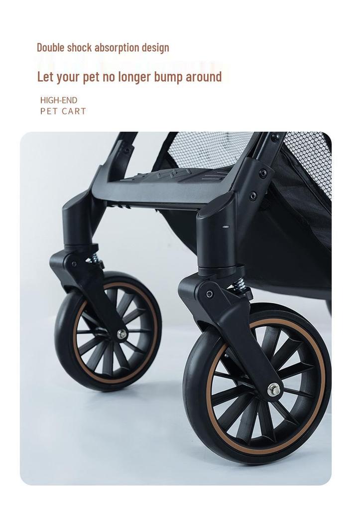 Lightweight Foldable Pet Stroller for Small Dogs & Cats - Travel & Outdoor Friendly