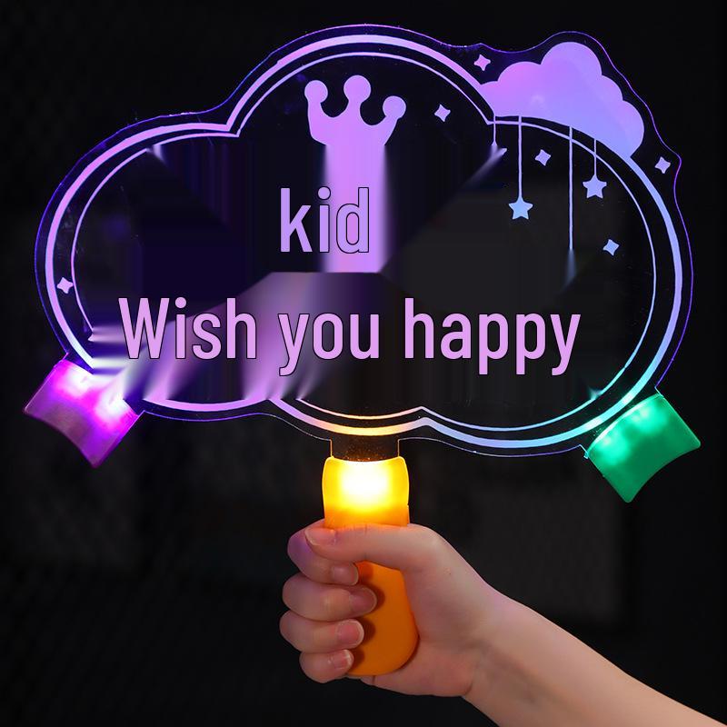 Birthday Light-Up Handheld Sign - Glowing Party and Event Cheering Prop