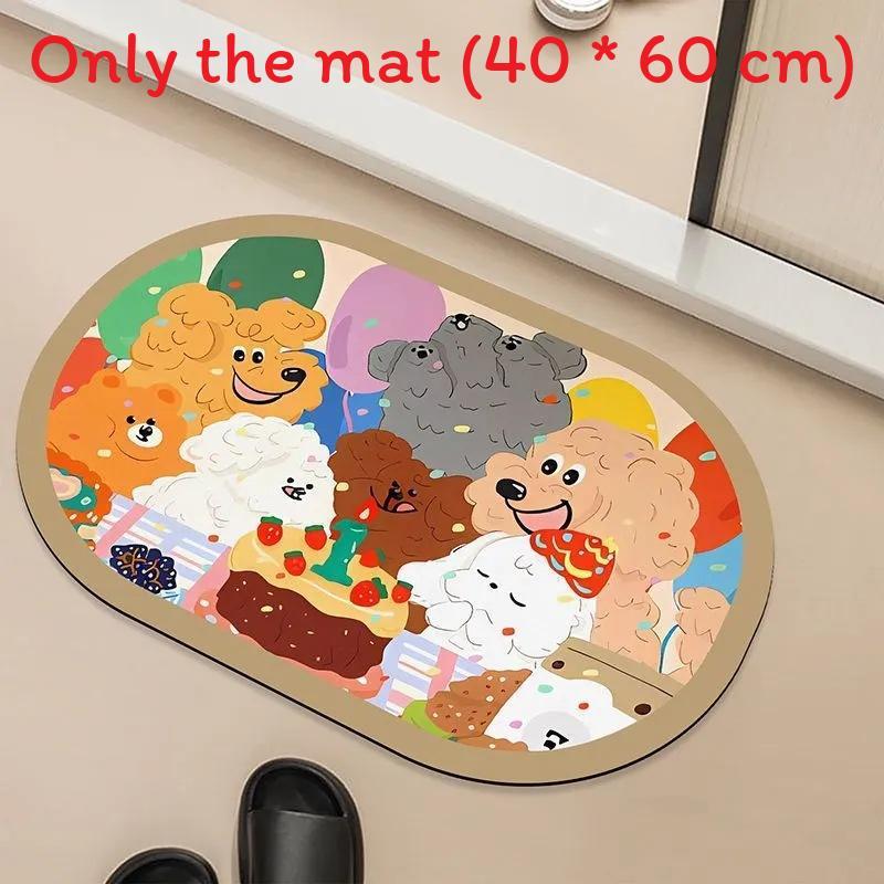 Diatom Mud Bathroom Mat Waterproof Non Slip Rug For Home Use