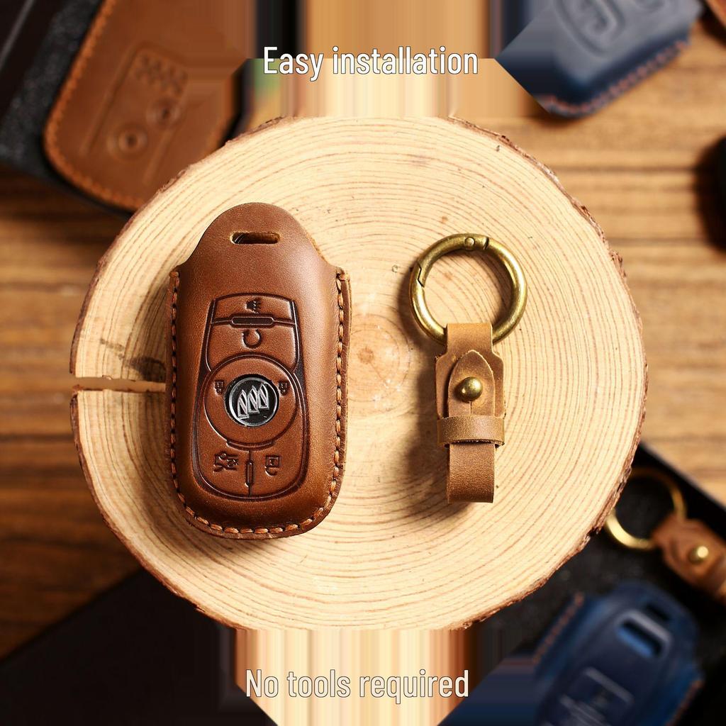 Suitable Genuine Leather Key Case for Buick Excelle, Verano, Envision, Regal - Full Coverage