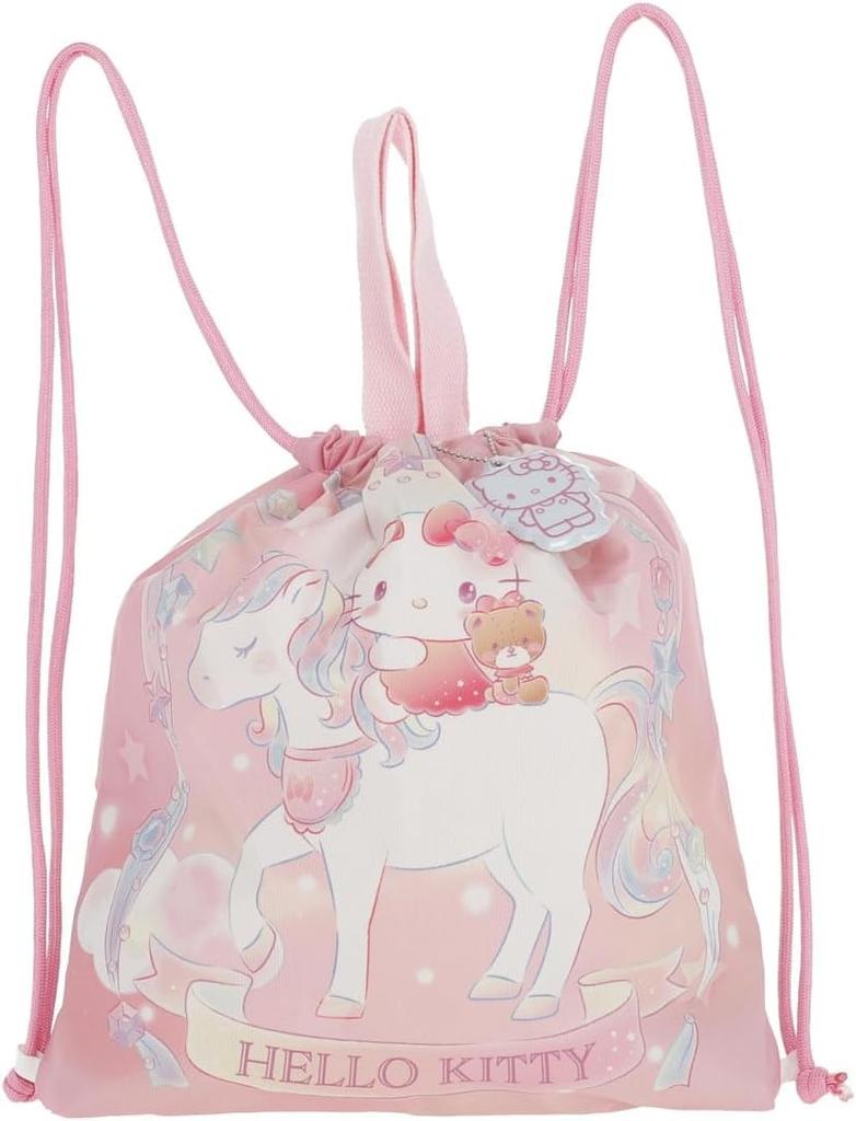 Marushin Gym Drawstring Sanrio Hello Kitty Unicorn and Kitty Perfect for and Elementary Perfect for Character Product 3065018100 Bag, Knapsack, Bag,