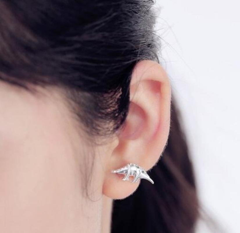 3 paires/ensemble Boho Rock Animal dinosaure métal boucle d'oreille plusieurs clous ensemble boucles d'oreilles