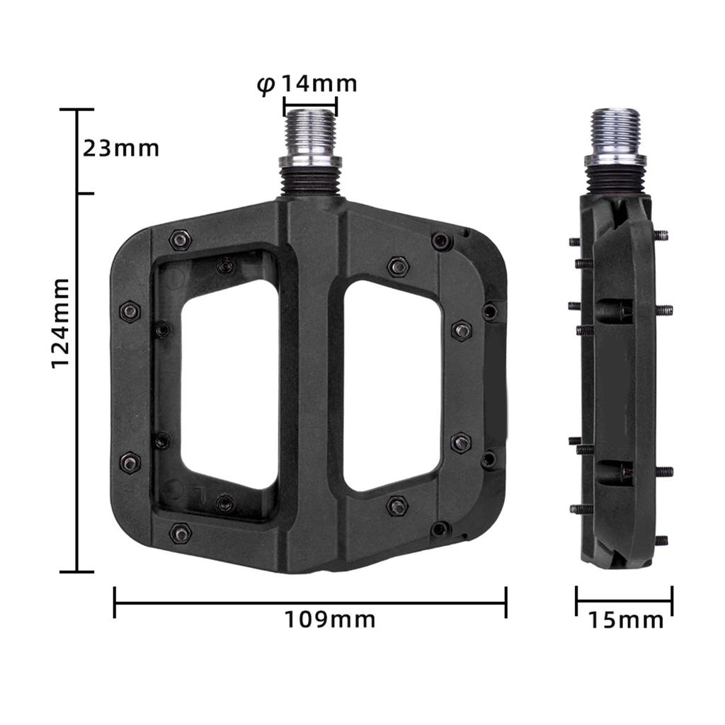 Bike Pedals Non-Slip Mountain Bike Pedals Flat Pedals 9Celsius16 Inch