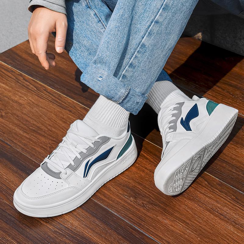 Li Ning Sycee Slip Resistant Cushioning Abrasion Resistant Lightweight Breathable Low Top Skateboard Shoes Men's AGCV143-5