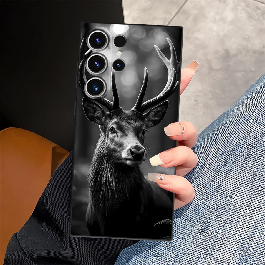 

Dark Patterned Deer Case for Samsung Galaxy S26 Ultra S20 Ultra S10 S9 S24 Note 20 8 9 10 S21 FE S23 S25 Plus Funda Phone Cover Galaxy S9+