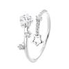 2026 New Star Ring Women's Fashion Personality Light Luxury Niche Simple Open Ring Ins Cold Wind Index Finger Ring Jewelry