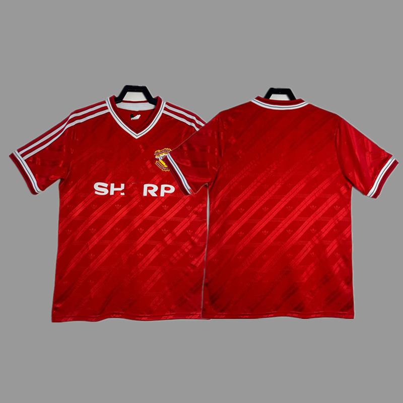 Man L Retro Jersey Football Jersey No. 7 Beckham Cantona C Ronaldo Rooney Giggs Jersey