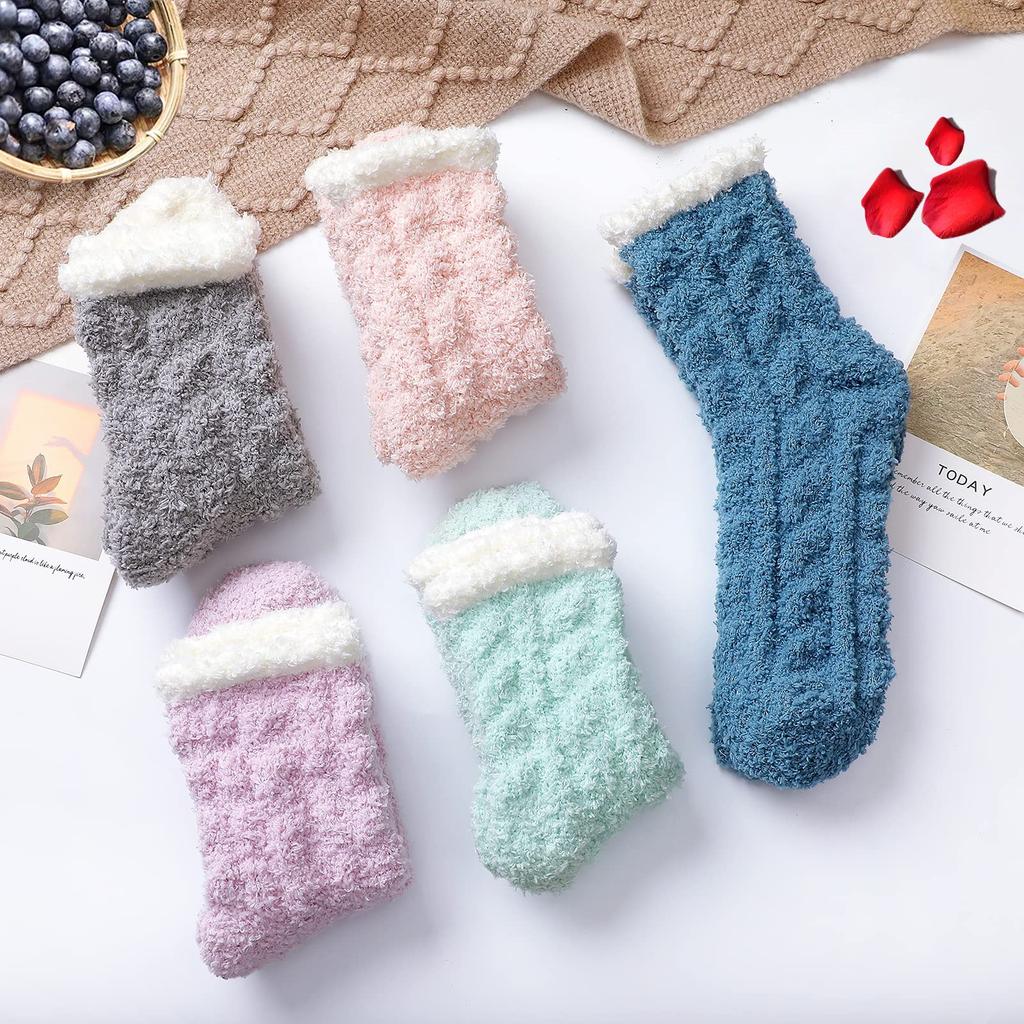 Fashion Keep Warm Women Fashion Patchwork Ladies Patchwork Thick Socks