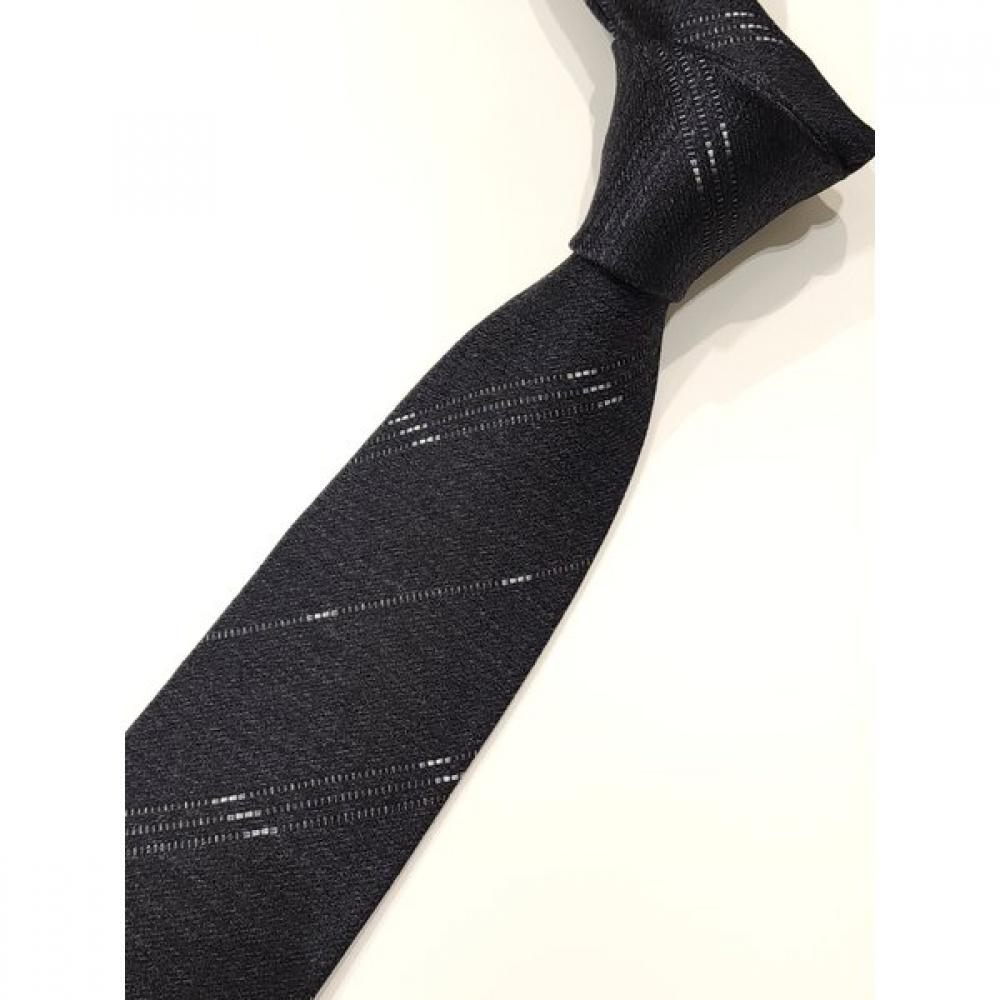 Daks Silk Blend Regimental Slim Tie Gray Dmg1acf1278g1
