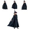 Black Witch Stylish Dress For Women Including Hat And Cloak For Role Play And Fun Halloween