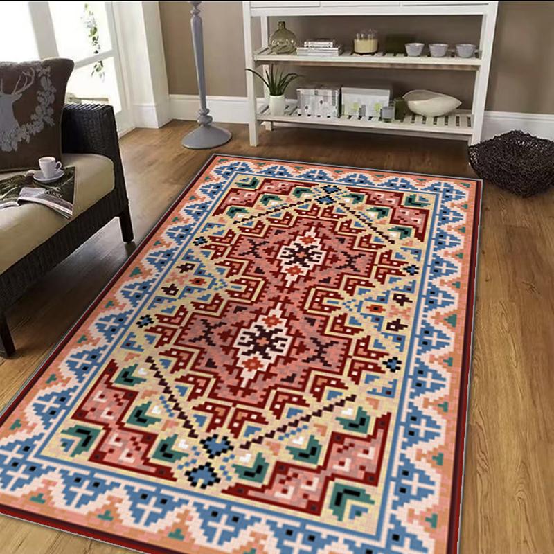 

VIKAMA Богемний Вінтажний Перський Килим Великий Килим для Вітальні Спальні Дивана Килимок для Вхідних Дверей Декор, Нековзкий Килимок для Кухні 40x60cm