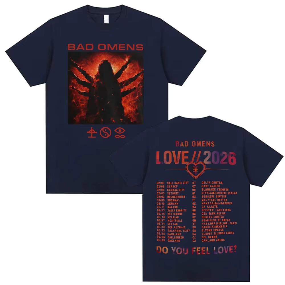 Band Bad Ounisexs Do You Feel Love Love 2026 Tour Merch T Shirt Unisex Clothes Fashion Vintage Tshirts Pure Cotton Fashion Tshirt