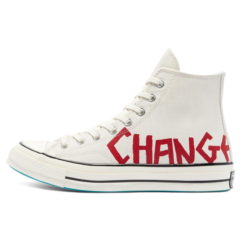 

Converse Chuck Taylor All Star 1970s Comfortable and Versatile High Top Canvas Unisex Red Letter Graffiti 36