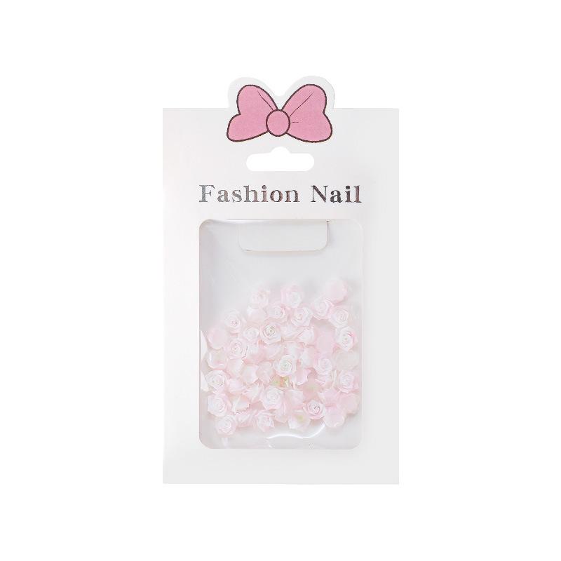 Gradient Camellia Resin Rhinestones Rose Nail Art Decorations, 3D Colorful Flatback Flowers (Approx. 50 Pieces)