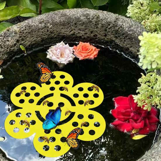 Floating Bee Drinking Station EVA Foam Bee Insect Butterfly Waterer Flower Shape Bee Bath for Outdoor Garden Balcony Backyard Patio Decor
