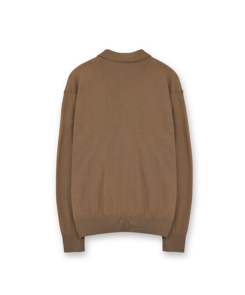 Beulaunyadeu Knit Pique Shirt, Brown