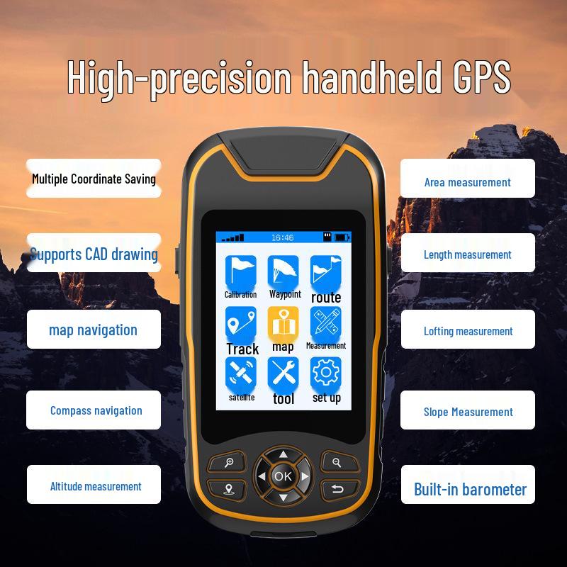 Zhuolin A8 High-Precision Handheld GPS BeiDou Surveying Instrument with Latitude, Longitude, and Elevation Tracking